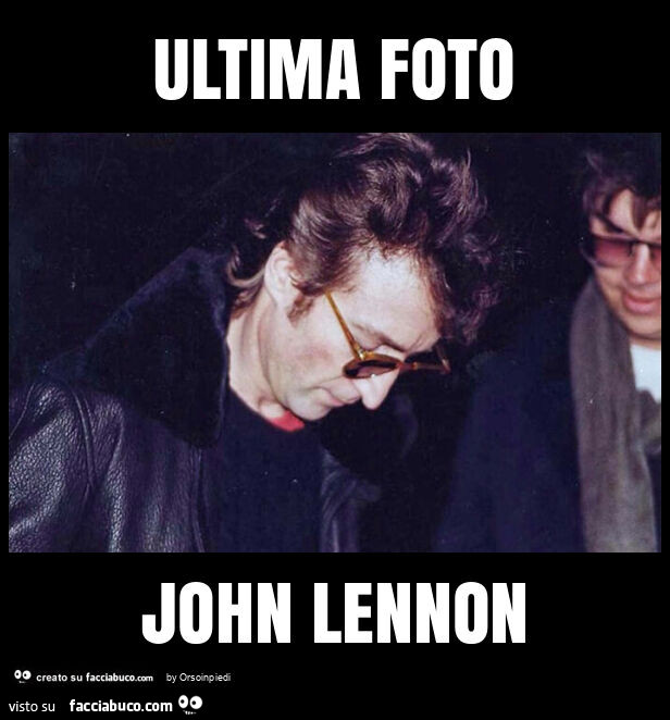 Ultima foto john lennon