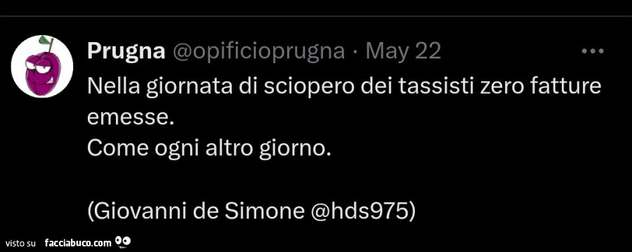 Nella giornata di sciopero dei tassisti zero fatture emesse. Come ogni altro giorno