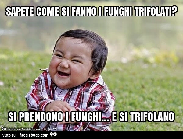 Sapete come si fanno i funghi trifolati? Si prendono i funghi&hellip; e si trifolano