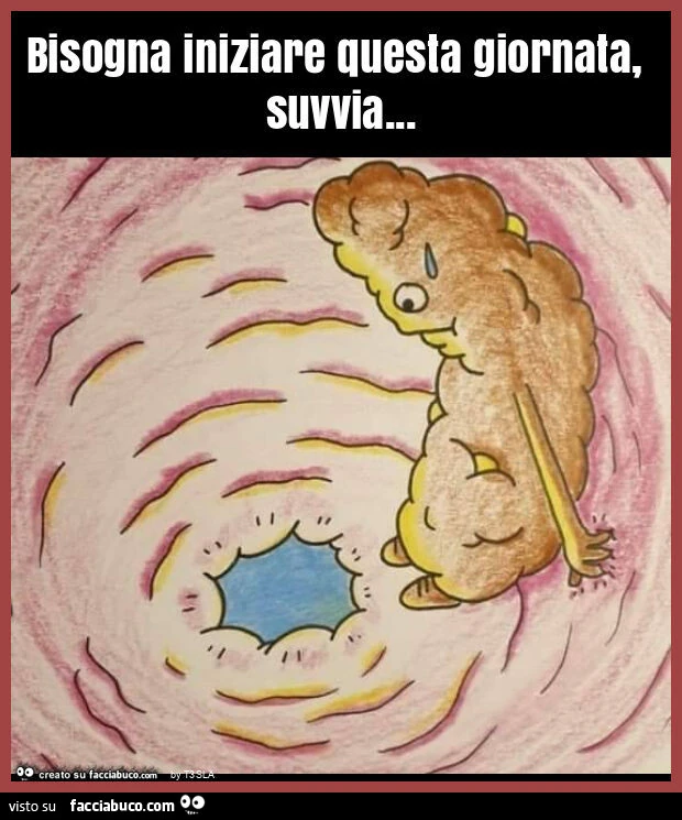Bisogna iniziare questa giornata, suvvia