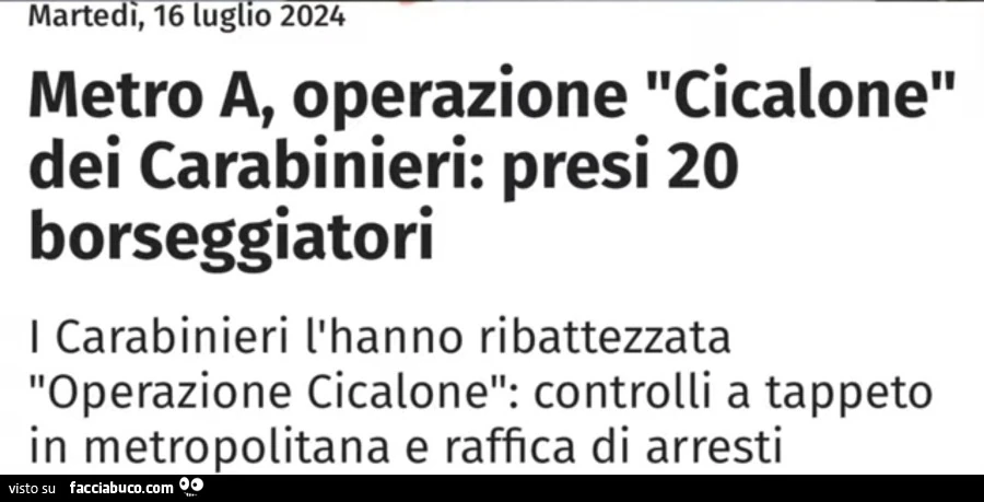 Metro a, operazione cicalone dei carabinieri: presi 20 borseggiatori