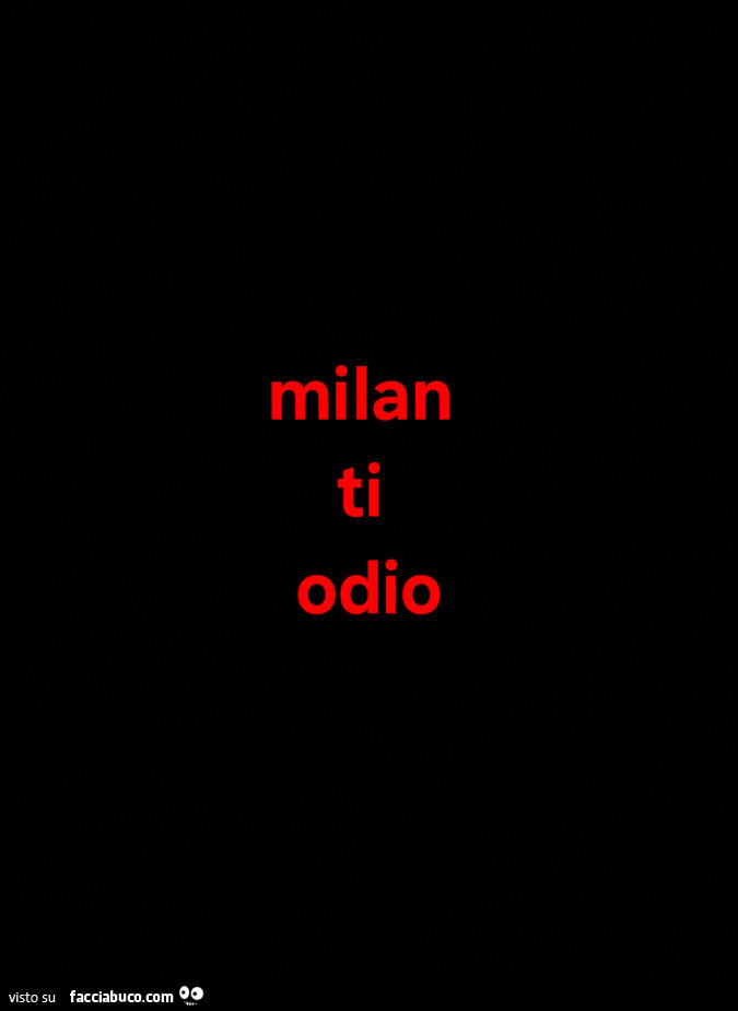 Milan ti odio