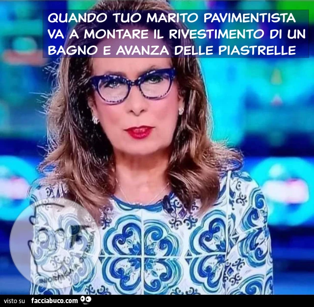 Quando tuo marito pavimentista va a montare il rivestimento di un bagno e avanza delle piastrelle