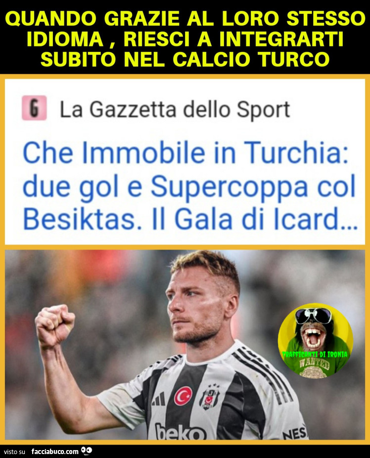 Quando grazie al loro stesso idioma riesci a integrarti subito nel calcio turco