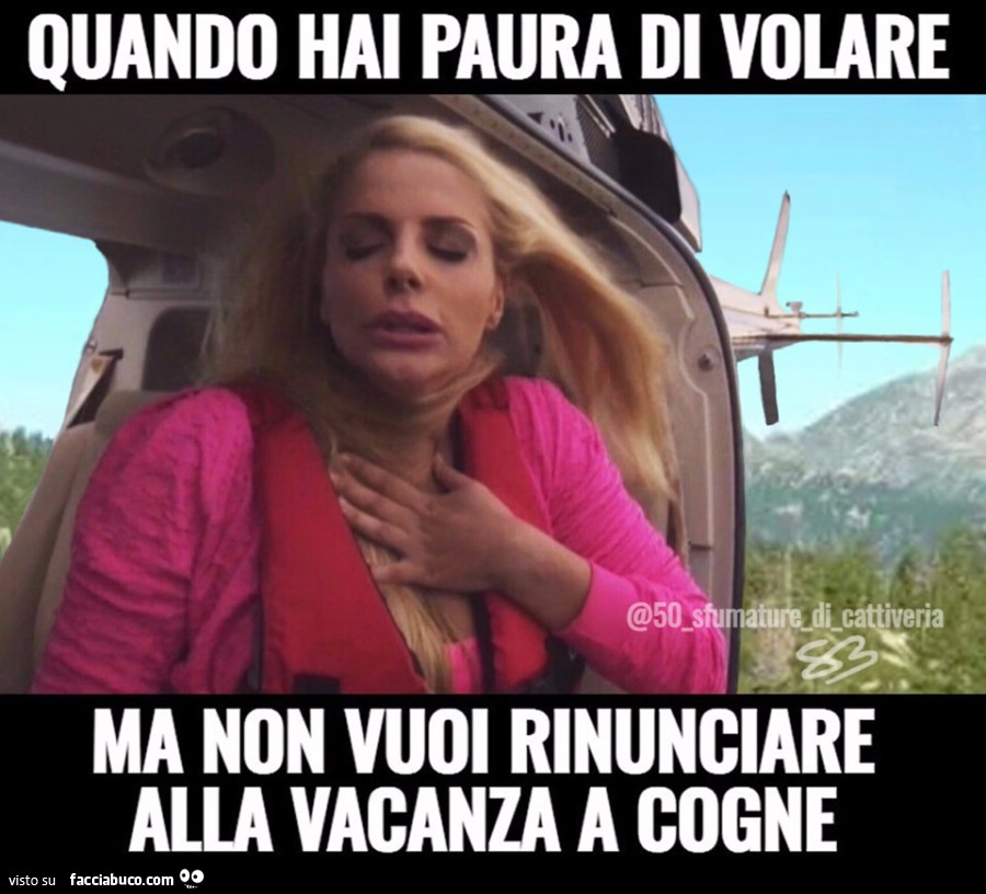 QUANDO HAI PAURA DI VOLARE MA NON VUOI RINUNCIARE ALLA VACANZA A COGNE