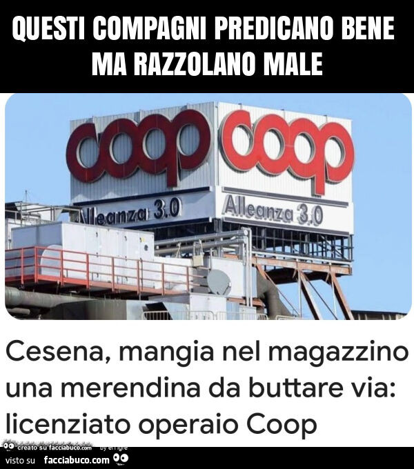 Questi compagni predicano bene ma razzolano male