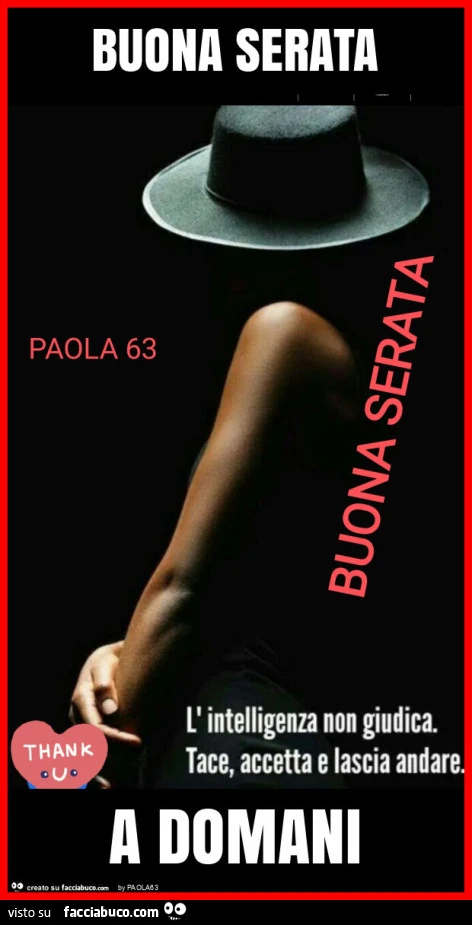 Buona serata a domani