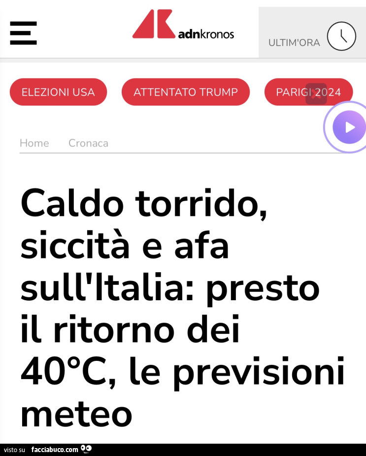 Caldo torrido, siccità e afa sull'italia: presto il ritorno dei 40°c, le previsioni meteo