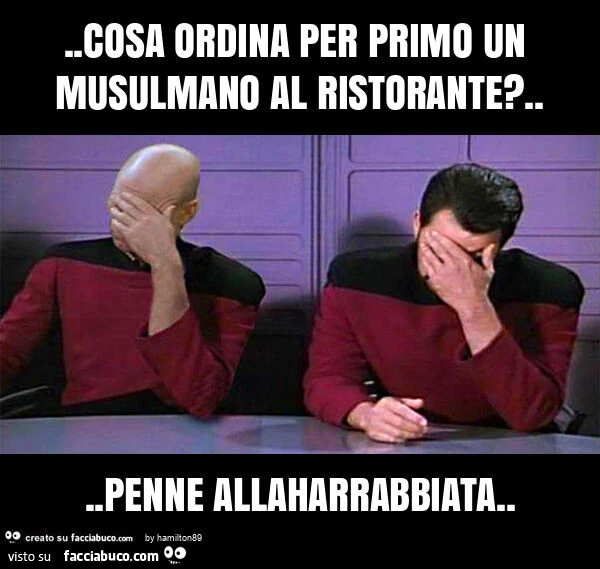 Cosa ordina per primo un musulmano al ristorante? &hellip; penne allaharrabbiata