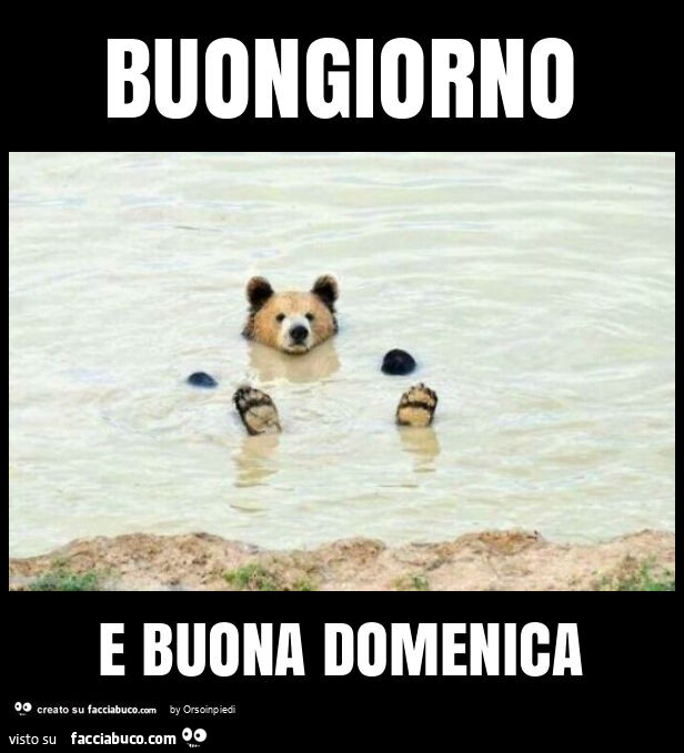 Buongiorno e buona domenica