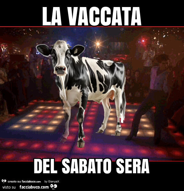 La vaccata del sabato sera