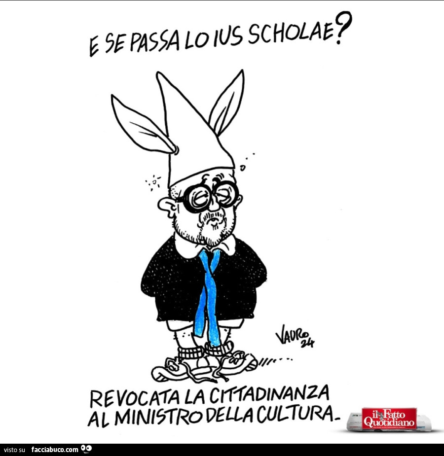 E se passa lo ius scholae? Revocata la cittadinanza al ministro della cultura