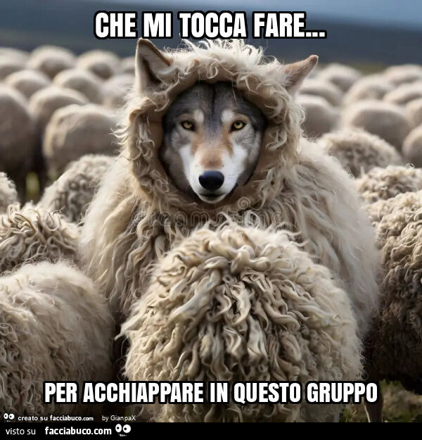 Che mi tocca fare… per acchiappare in questo gruppo