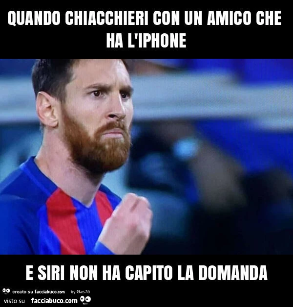 Quando chiacchieri con un amico che ha l'iphone e siri non ha capito la domanda