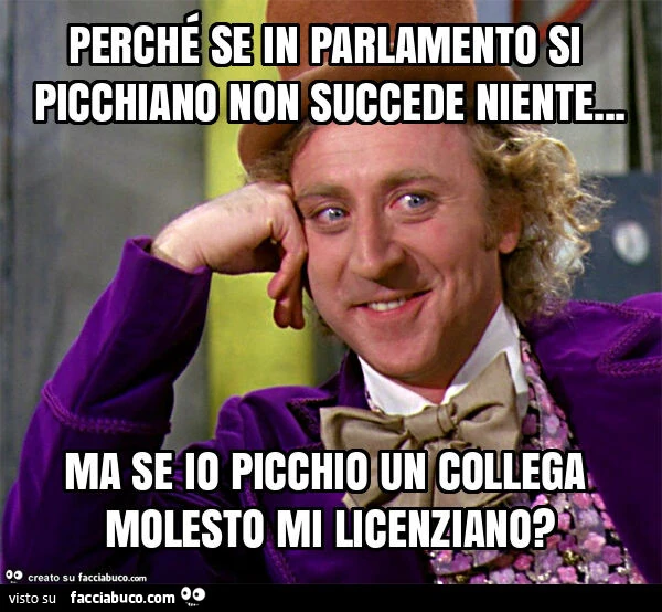 Perché se in parlamento si picchiano non succede niente&hellip; ma se io picchio un collega molesto mi licenziano?