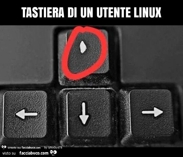 Tastiera di un utente linux