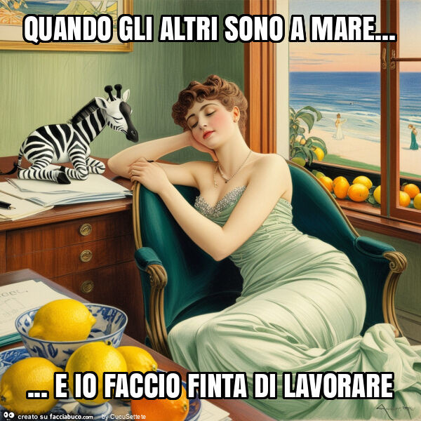 Quando gli altri sono a mare… e io faccio finta di lavorare