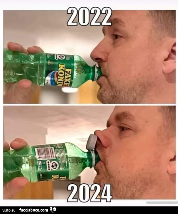 Tappi delle bevande nel 2022 e nel 2024