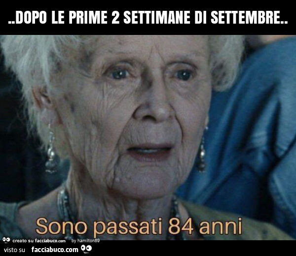 Dopo le prime 2 settimane di settembre