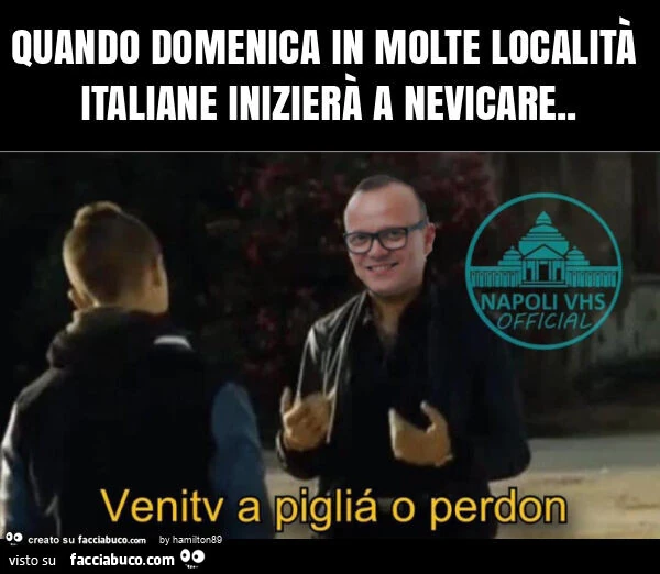 Quando domenica in molte localitร italiane inizierร a nevicare