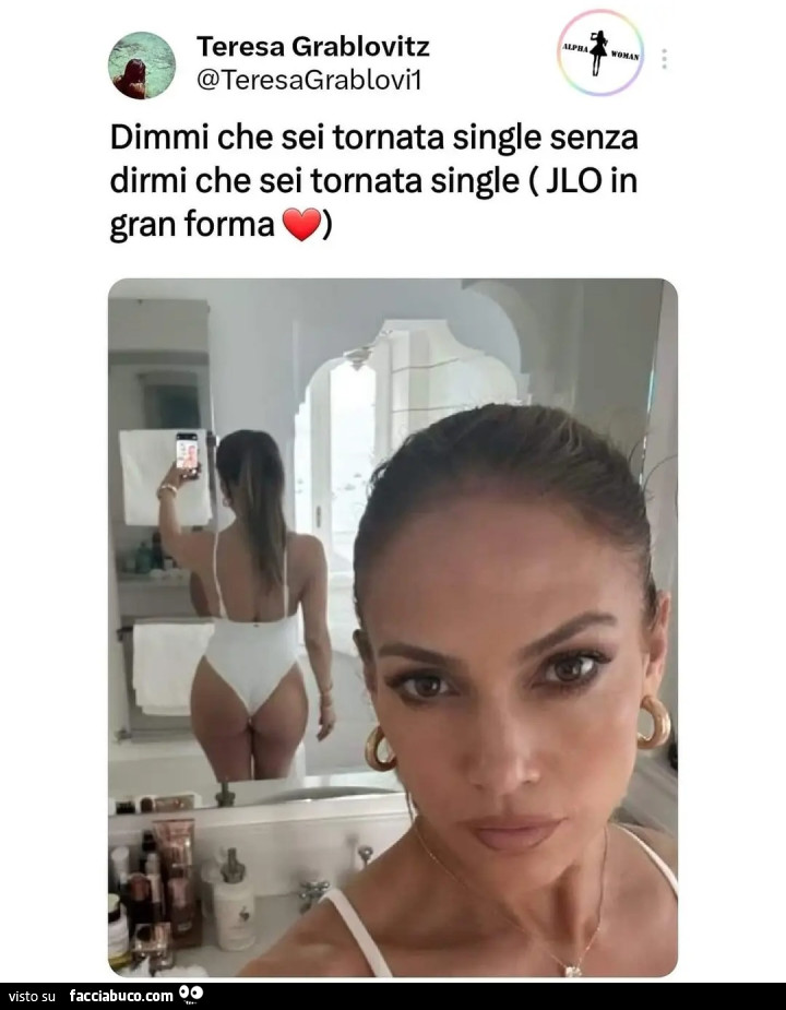 Dimmi che sei tornata single senza dirmi che sei tornata single jlo in gran forma