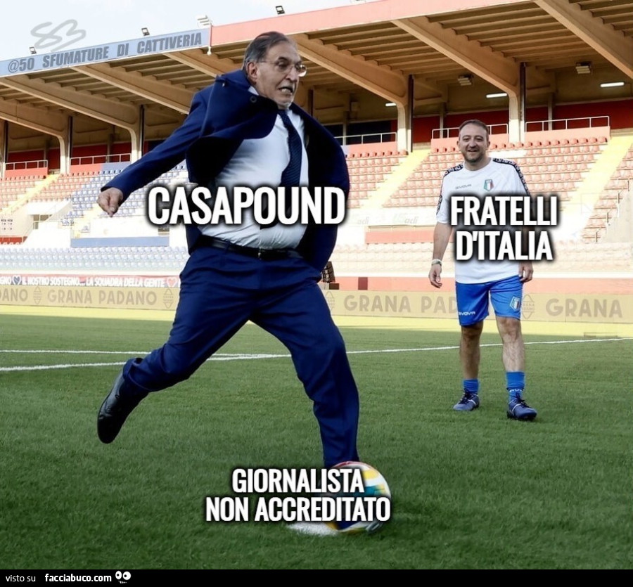Casapound - fratelli d'italia - gironalista non accreditato