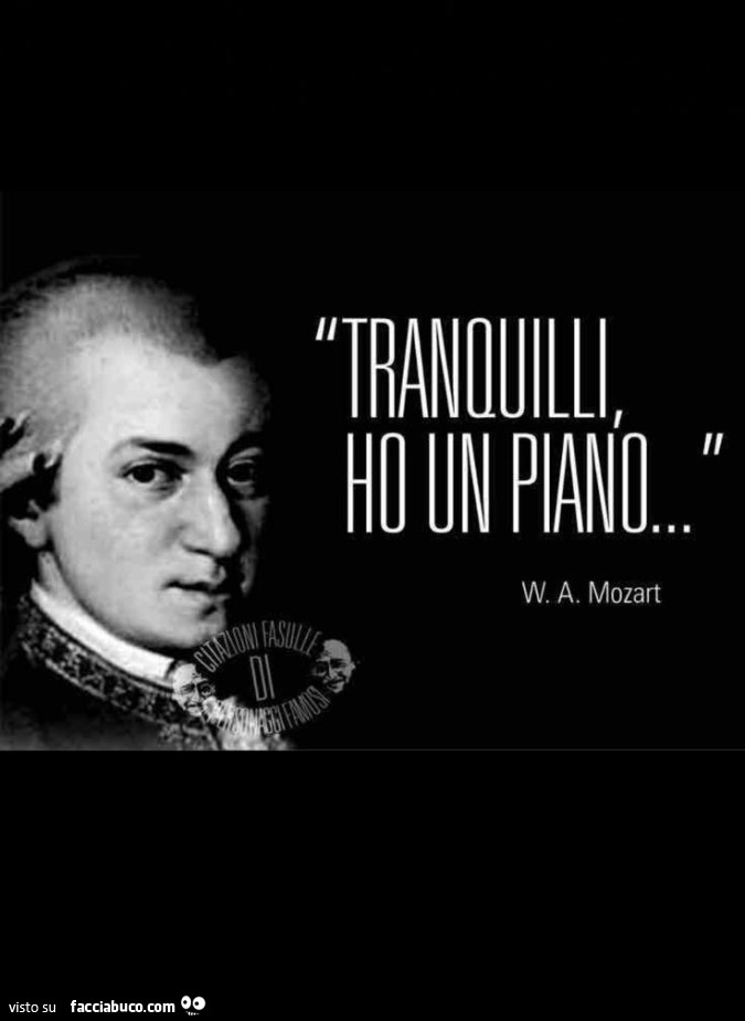 Tranquilli ho un piano. Mozart
