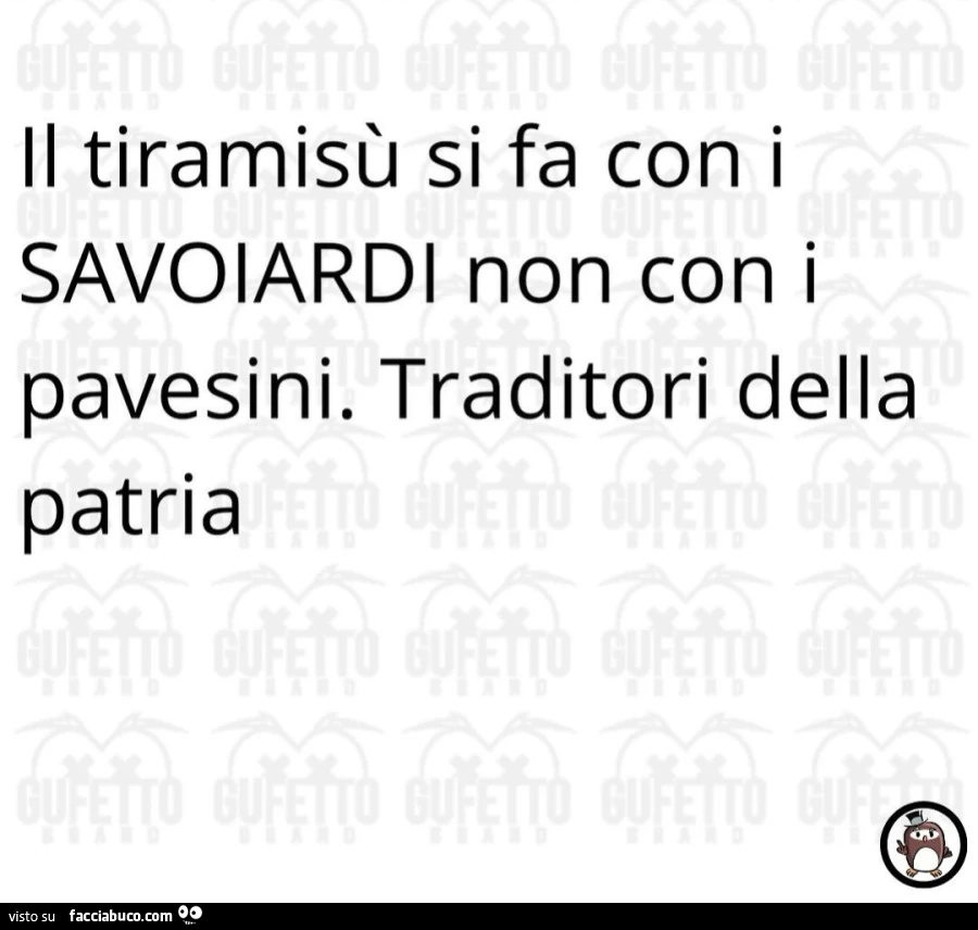Il tiramisù si fa con i savoiardi non con i pavesini. Traditori della patria