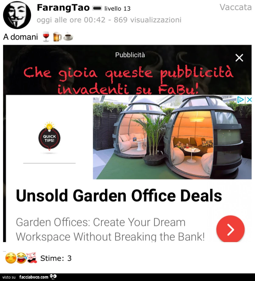 Le fantastiche pubblicità su E di FaBu