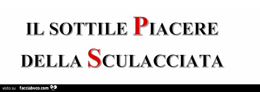 Il sottile piacere della sculacciata