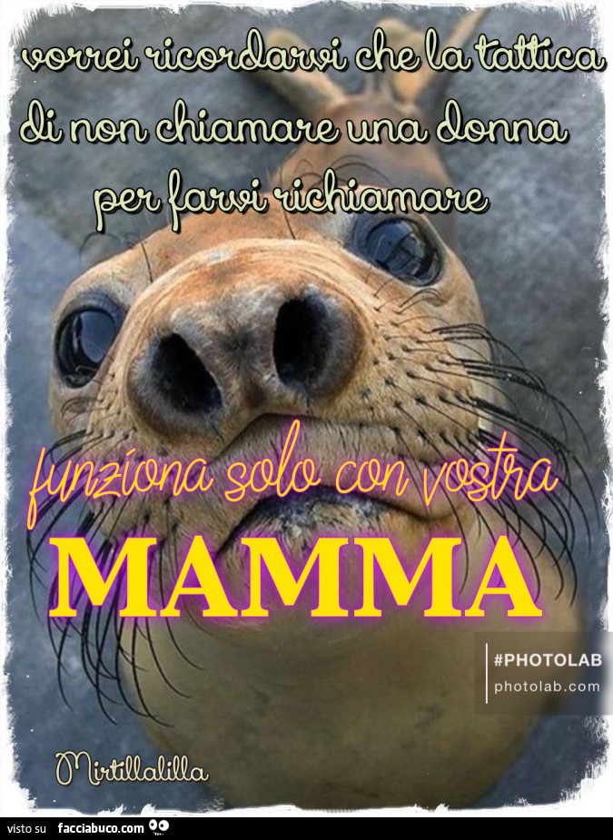 Fatevi chiamare da mamma