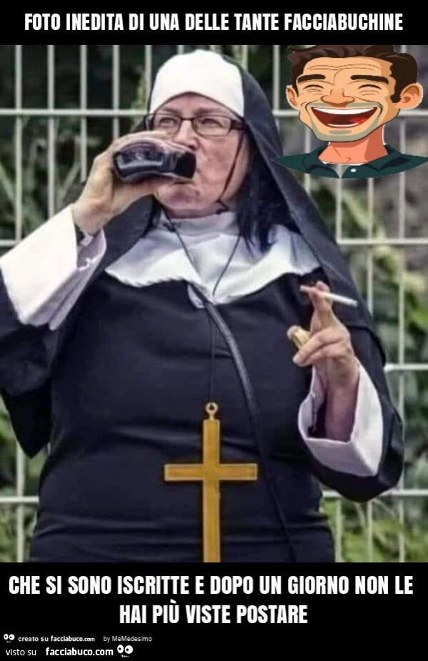 Foto inedita di una delle tante facciabuchine che si sono iscritte e dopo un giorno non le hai più viste postare