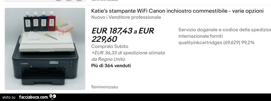 Katie s stampante wifi canon inchiostro commestibile