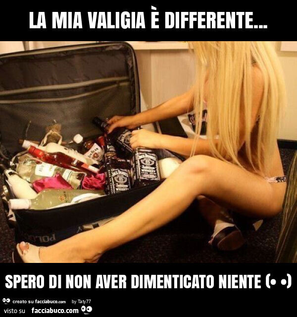 La mia valigia è differente… spero di non aver dimenticato niente (⁠•⁠‿⁠•⁠)