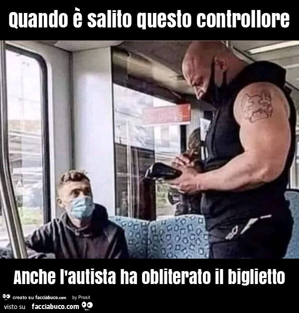 Quando è salito questo controllore anche l'autista ha obliterato il biglietto