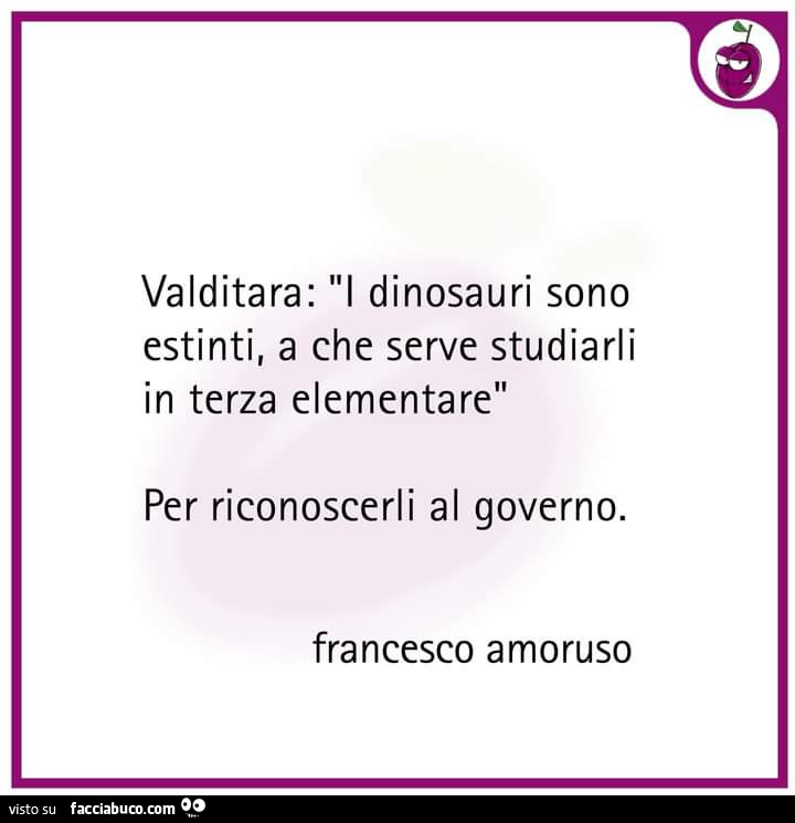 Valditara: l dinosauri sono estinti, a che serve studiarli in terza elementare. Per riconoscerli al governo