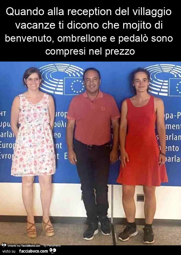 Quando alla reception del villaggio vacanze ti dicono che mojito di benvenuto, ombrellone e pedalò sono compresi nel prezzo