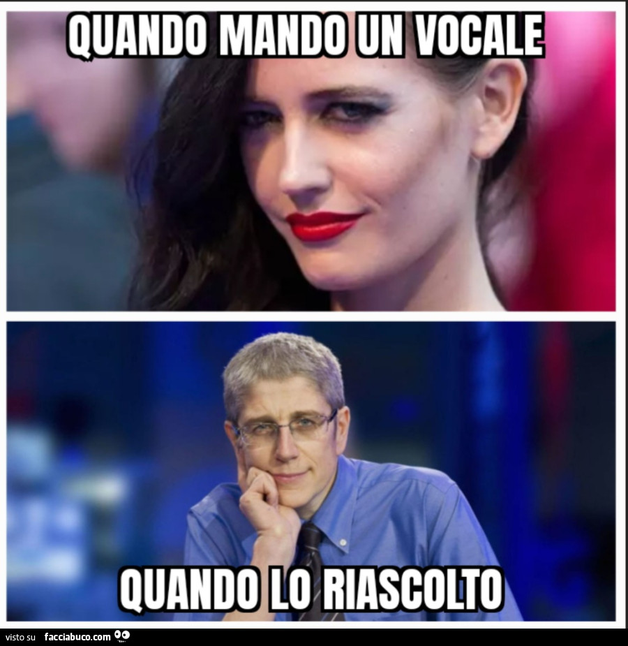 Giordano Quando mando un vocale Quando lo riascolto Eva Green