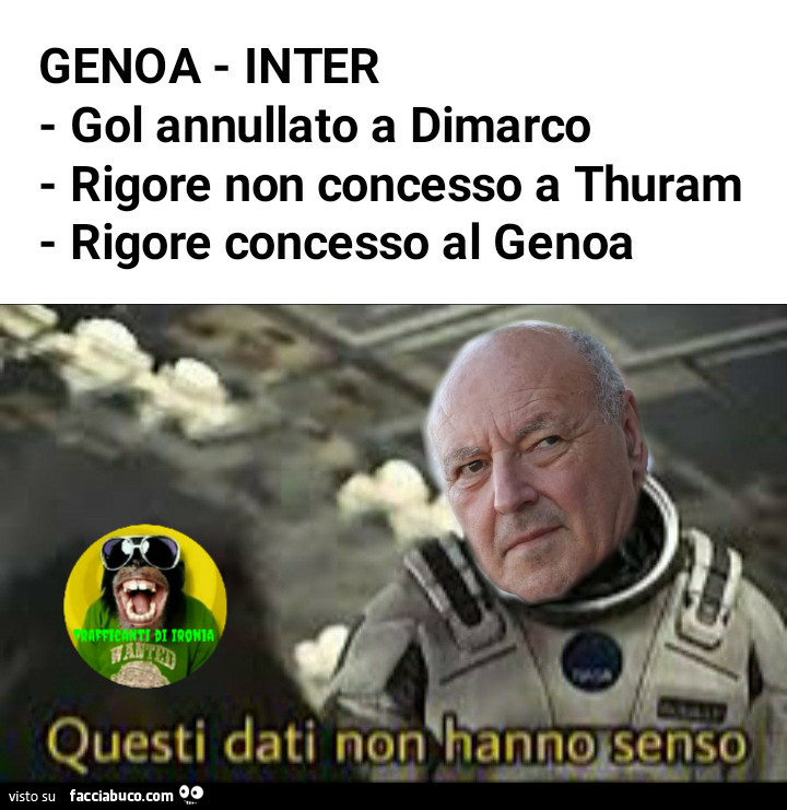 Genoa Inter gol annullato a Dimarco rigore non concesso a Thuram