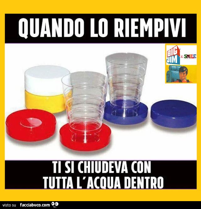 Quando lo riempivi ti si chiudeva