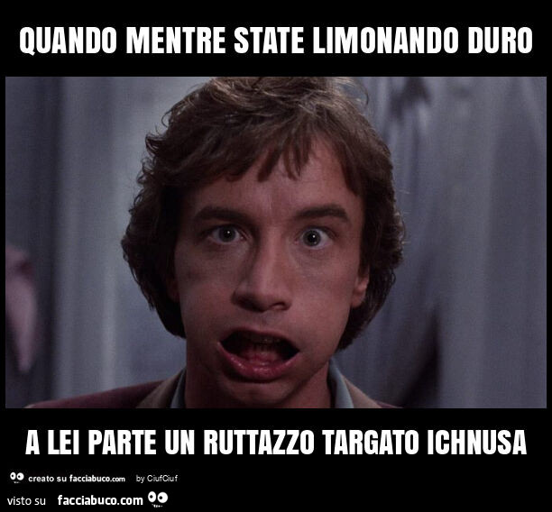 Quando mentre state limonando duro a lei parte un ruttazzo targato ichnusa