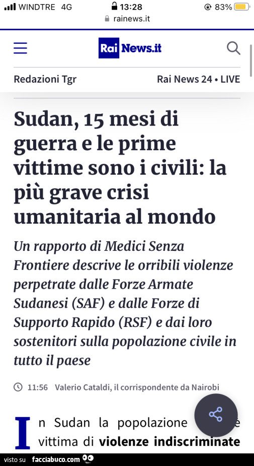 Sudan, 15 mesi di guerra e le prime vittime sono i civili