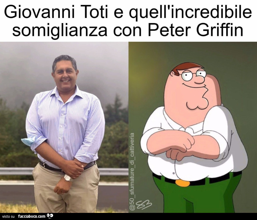 Giovanni Toti e quell'incredibile somiglianza con Peter Griffin