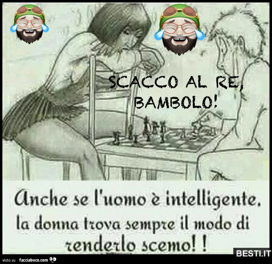 Scacco al re, bambolo! 2 mosse al matto! Solo 64 caselle formano il campo di battaglia