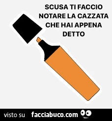 Scusa ti faccio notare la cazzata che hai appena detto