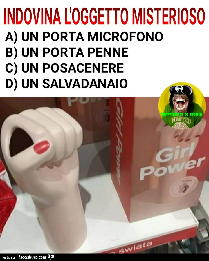 Indovina l'oggetto misterioso un porta microfono un porta penne un posacenere