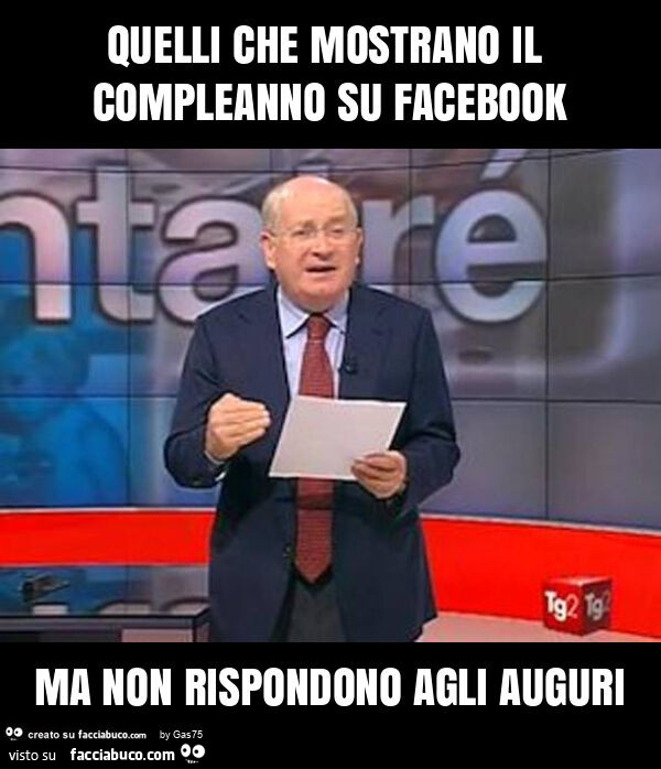 Quelli che mostrano il compleanno su facebook ma non rispondono agli auguri