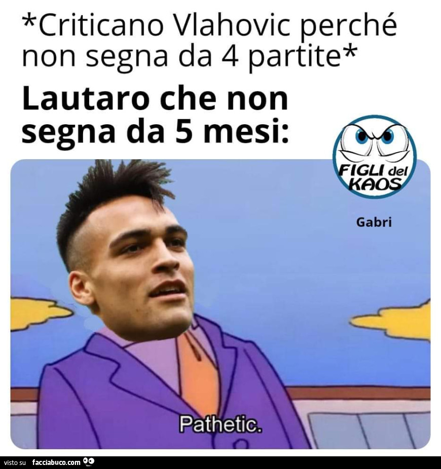 Digiuno di gol lautaro