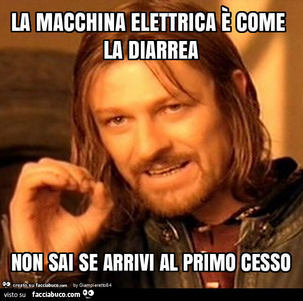 La macchina elettrica è come la diarrea non sai se arrivi al primo cesso