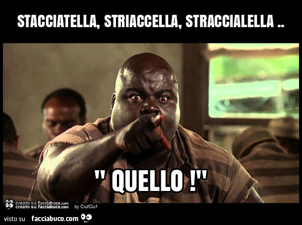 Stacciatella, striaccella, straccialella